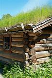 Detail of old log-cabin