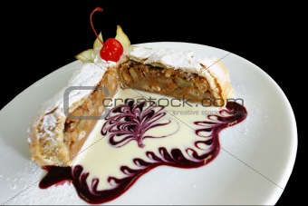 Pastry with cherry