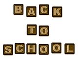 Back to School colorful text, isolated