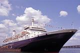 Vintage ocean liner docked in Tampa, Florida