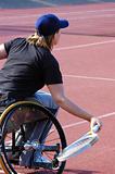 Wheelchair tennis player.