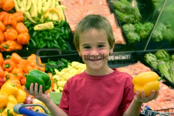Boy at the Grocery Store