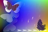 Stock Image of Binary Code Butterflies as IT Concept