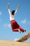 Girl jumping for joy