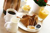 Breakfast Series - Toast, butter and orange juice
