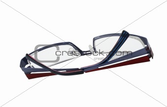 modern glasses on white
