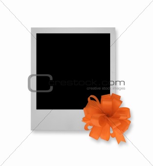 single photo frame with decorative bow