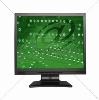 LCD screen with electronic wallpaper #2