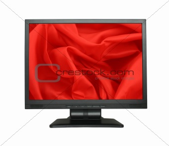 Wide LCD screen with satin wallpaper