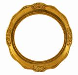 circular golden frame