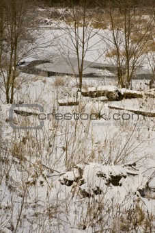 Frozen Bend in Kickapoo Creek