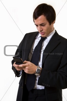Business man texting