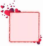 Red amaranth heart frame - rounded