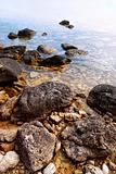 Rocks in clear water
