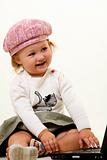 Baby with pink hat