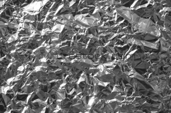 crumpled tin foil