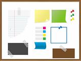 Stationery, paper, notes, documents vector