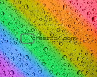 rainbow water drops
