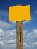 blank sign post