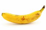 ripe banana on white