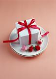 White Gift with Red Ribbon 06