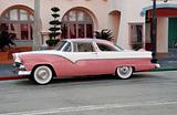 Vintage pink car