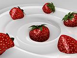 strawberries in cream