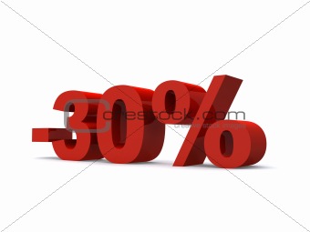 - 30% sign