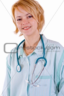 Smiling paramedic or doctor