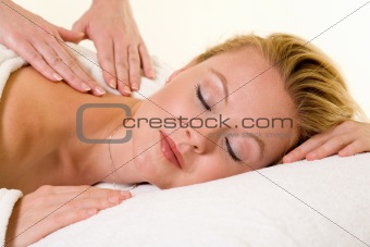 Having a massage