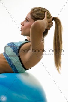 Woman doing sit ups