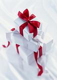 White Gift with Red Ribbon 07
