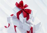 White Gift with Red Ribbon 08