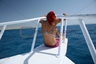 woman on the bow