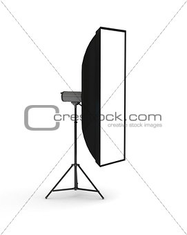 selection of lighting equipment isolated on a white