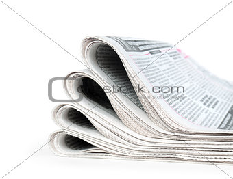 HA newspapers, isolated on white