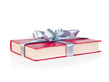 Book wrapped with a ribbon