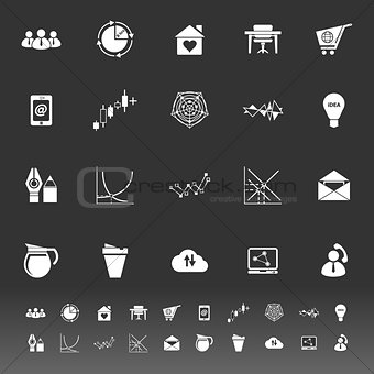 Virtual organization icons on gray background