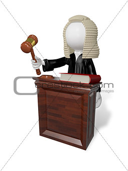 Judge with gavel