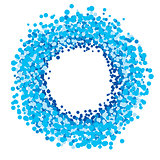 blue circle of dots