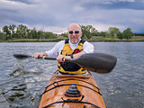 paddling sea kayak