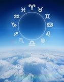 Composite image of zodiac chart