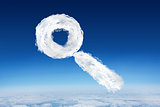 Composite image of cloud magnifying glass