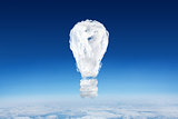 Composite image of cloud light bulb
