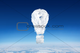 Composite image of cloud light bulb