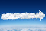 Composite image of cloud arrow