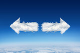 Composite image of cloud arrows