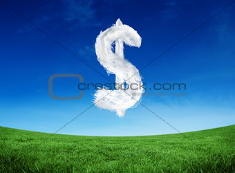 Composite image of cloud dollar