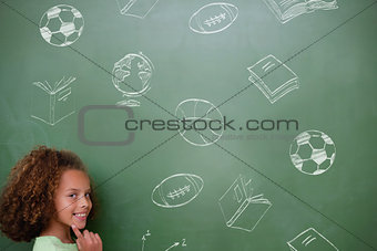Composite image of school doodles