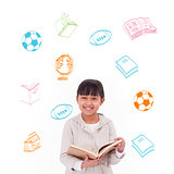 Composite image of school activity doodles